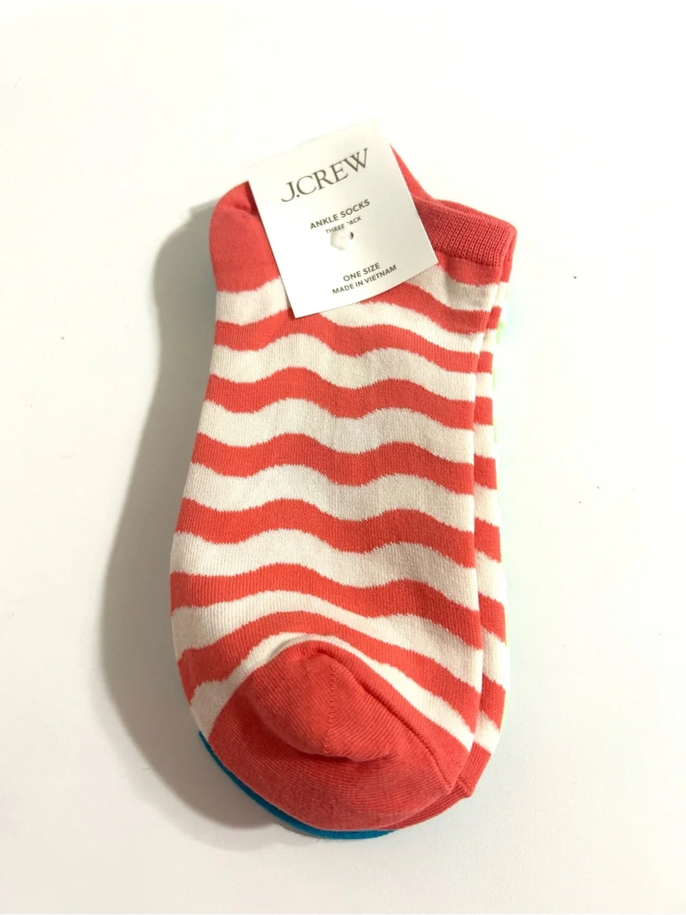 NWT Women’s J. Crew Striped Ankle Socks, Three Pack